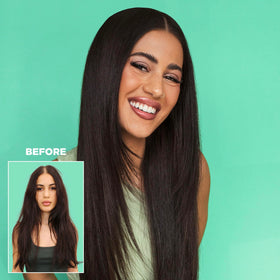 Design.Me conditioner being applied to wet hair showing detangling benefit