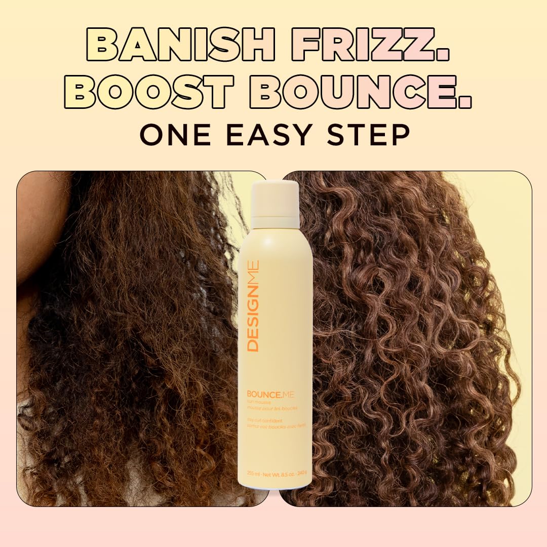 Design.Me mousse during diffusing showing soft volume and faster drying benefit