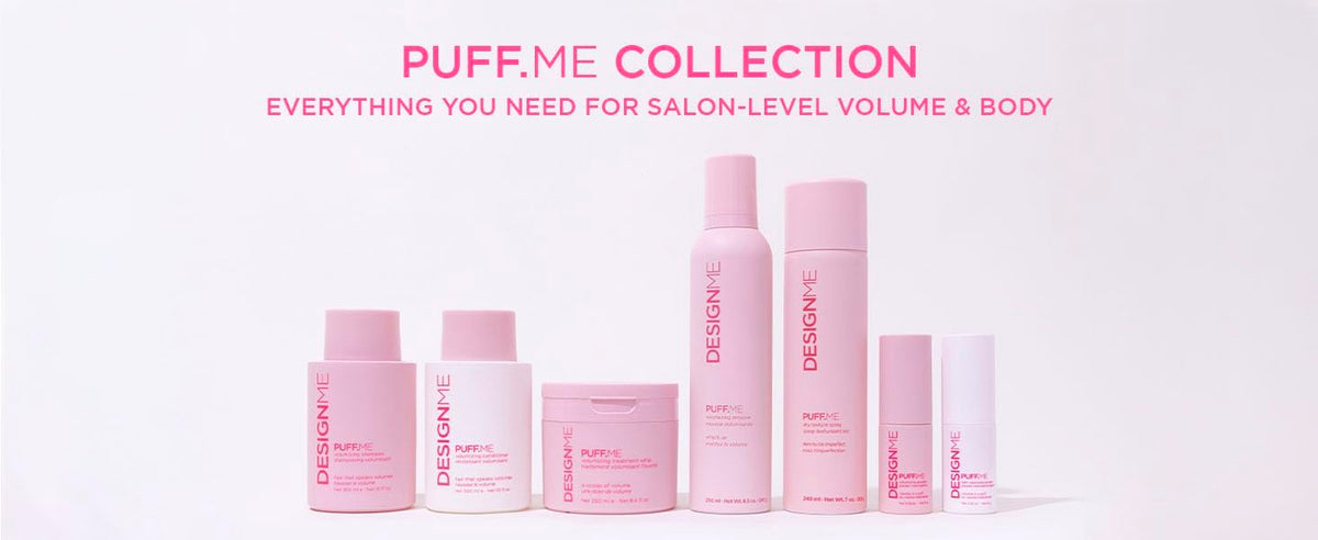 Design.Me PUFF.ME in-shower use showing effective root-to-tip cleansing