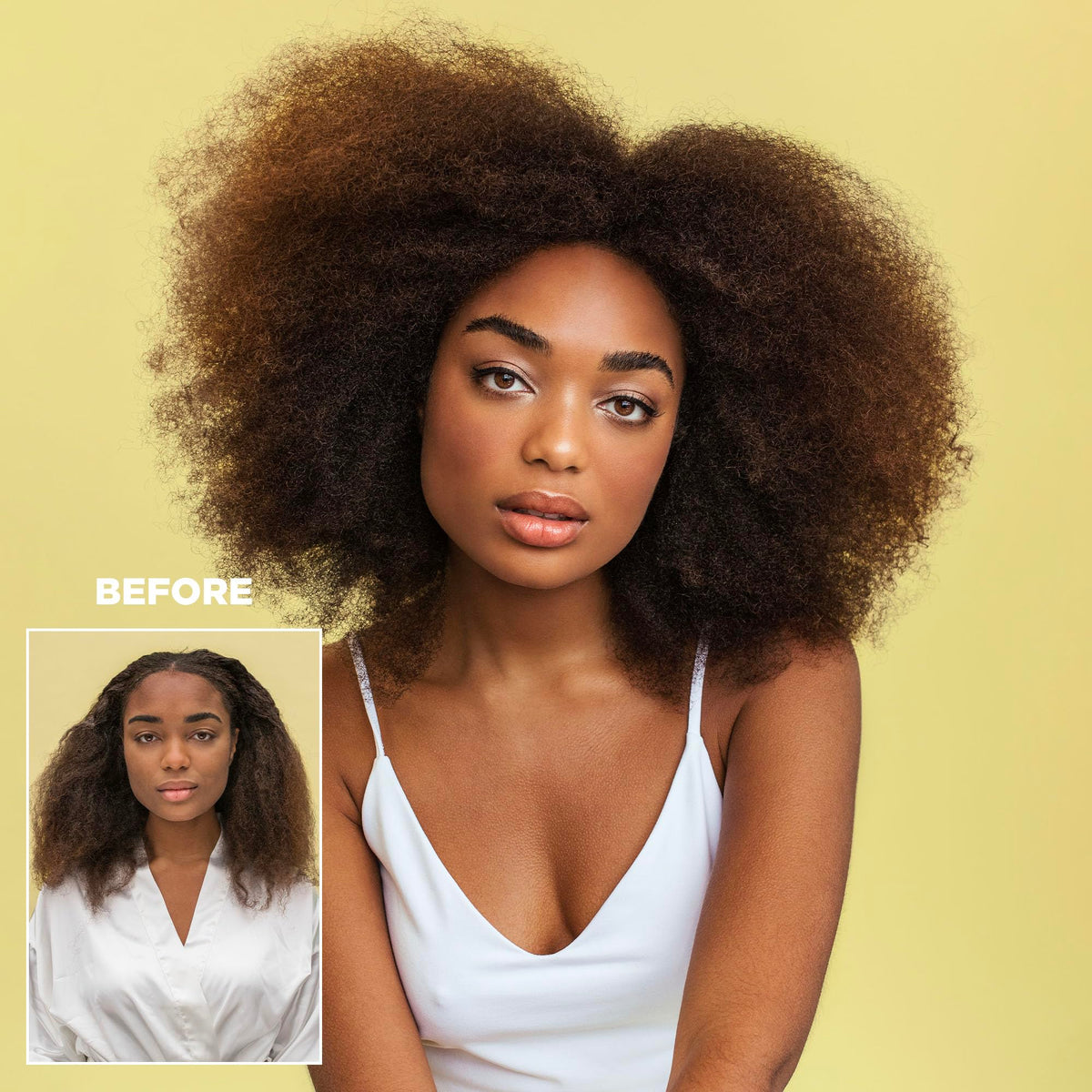 Design.Me BOUNCE.ME styled curls in lifestyle scene showing defined bounce