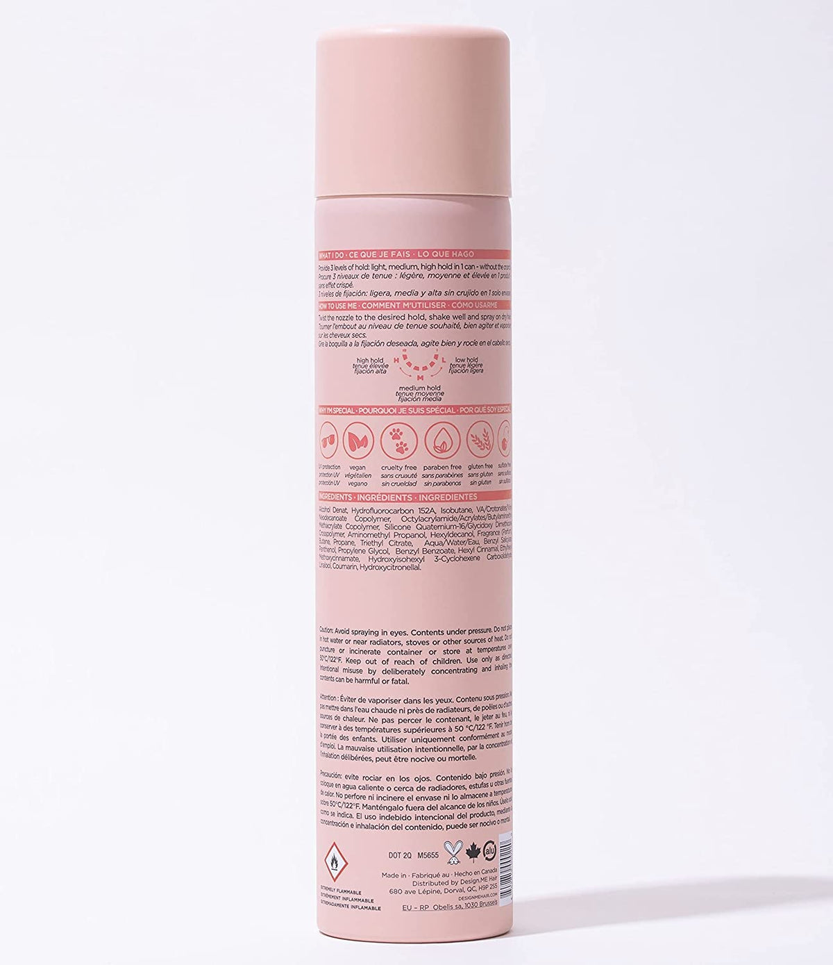 Design.Me HOLD.ME on bathroom shelf lifestyle shot conveying daily styling convenience