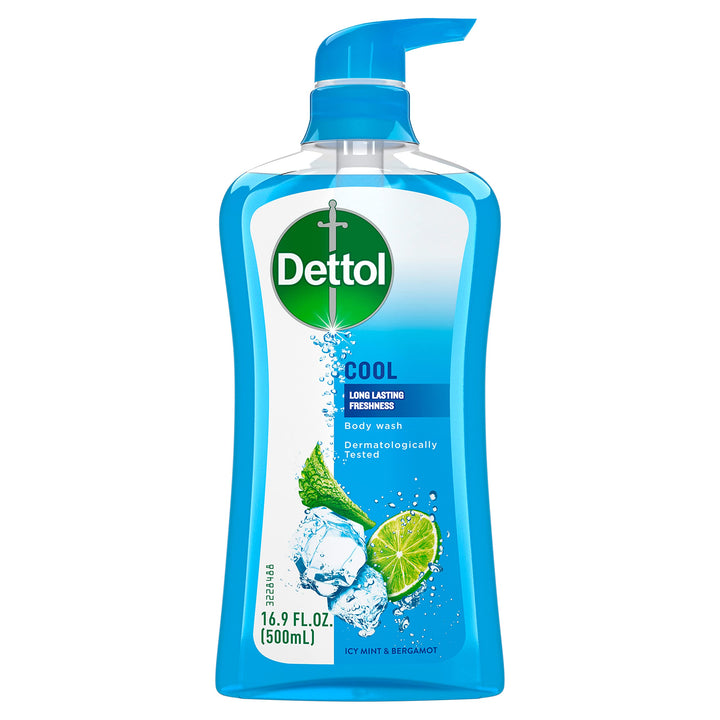 Dettol cool front packaging showing bottle and refreshing scent benefit