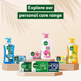 Dettol bar label closeup showing product details and informed choice benefit