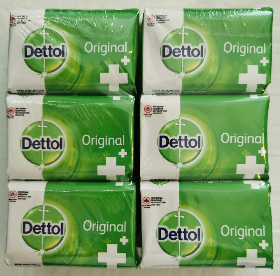 Dettol bar soap front packaging showing brand and hygienic benefit