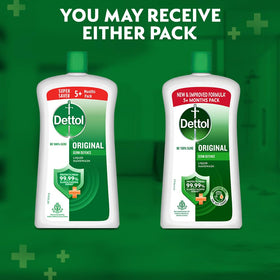 Dettol original pouring into dispenser for easy refill benefit