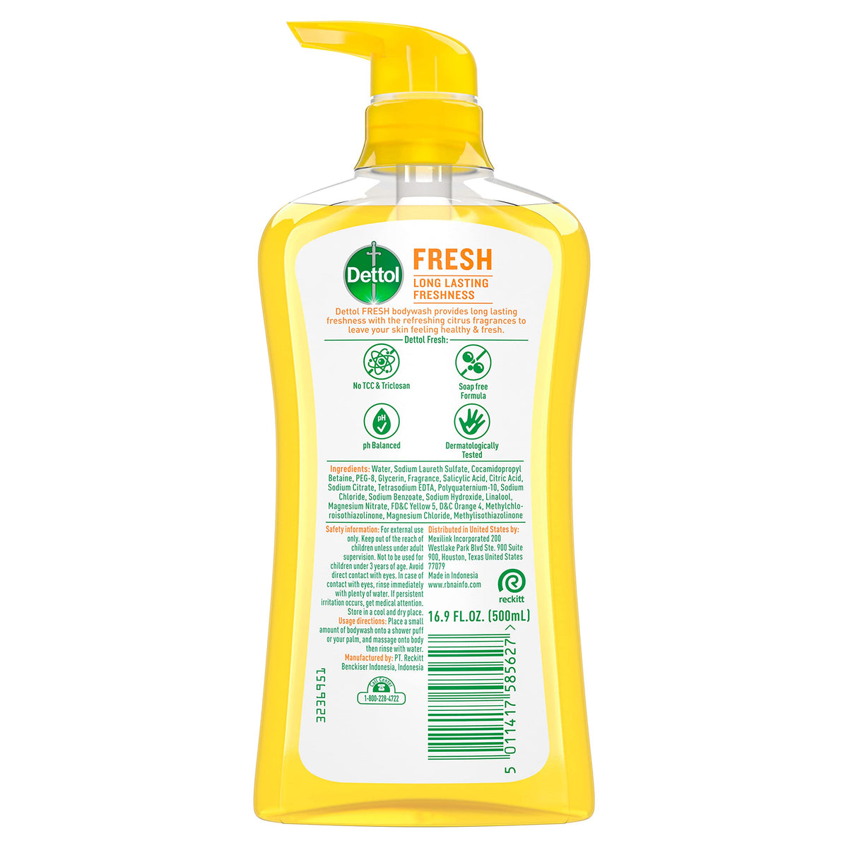 Dettol pump closeup dispensing body wash for convenient one-handed use