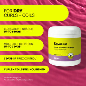 DevaCurl cream texture close-up highlighting hydrating, non-greasy finish