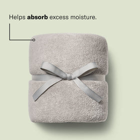 DevaCurl microfiber close-up highlights soft texture and frizz control