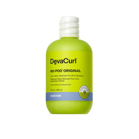 DevaCurl front bottle showing product and branding for gentle cleansing benefit