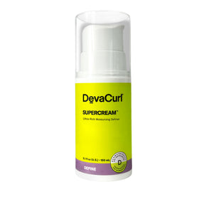 DevaCurl front packaging showing product name and warm coconut scent, clarity for shoppers