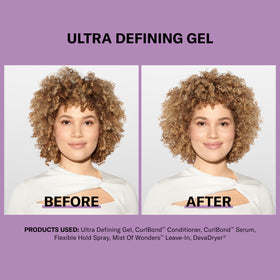 DevaCurl applied to wet hair demonstrating even distribution for defined curls