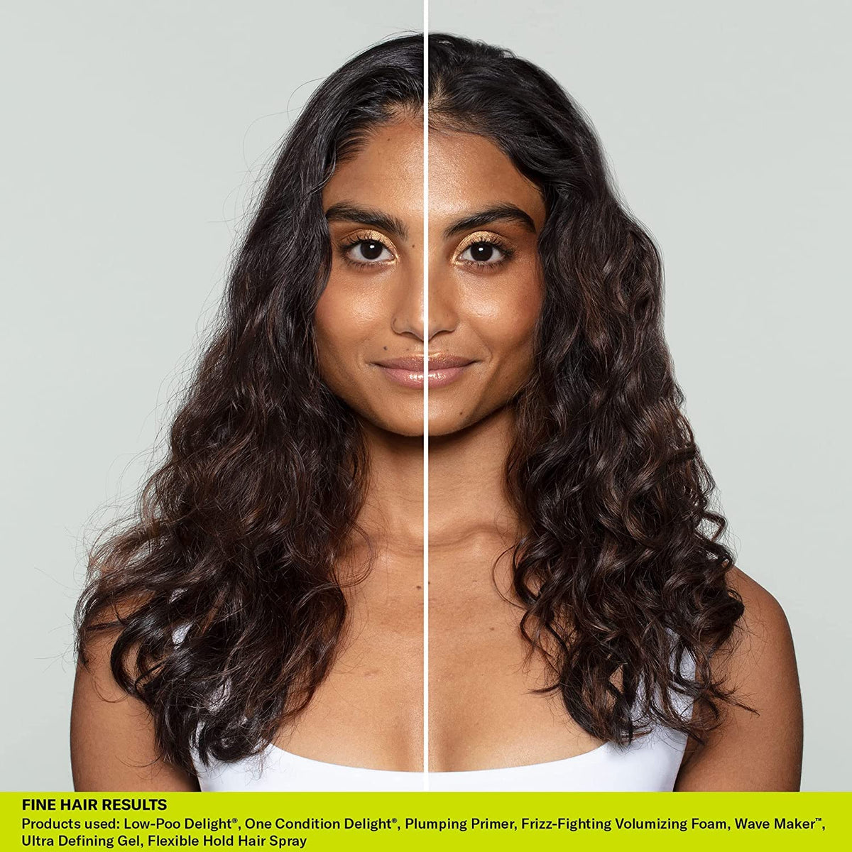 DevaCurl being applied to damp hair while scrunching to enhance waves