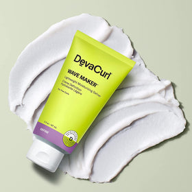 DevaCurl cream texture close-up demonstrating smooth hydra-definition blend