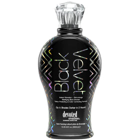 Devoted Creations front packaging showing bottle and label, promotes matte tan benefit