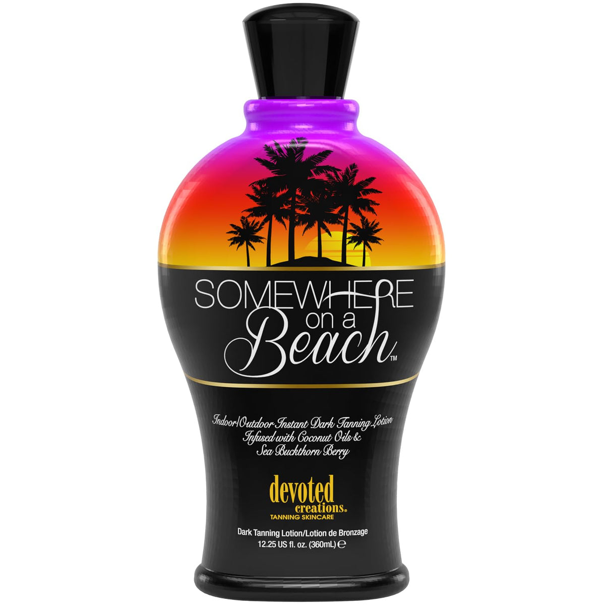 Devoted Creations front bottle shot showing label and benefit