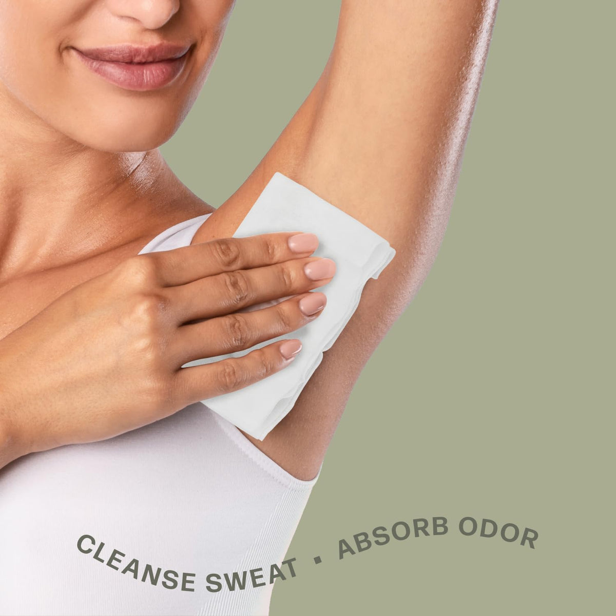 Dew Well single individually wrapped wipe pulled from package for quick on-the-go use