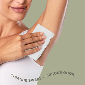 Dew Well single individually wrapped wipe pulled from package for quick on-the-go use