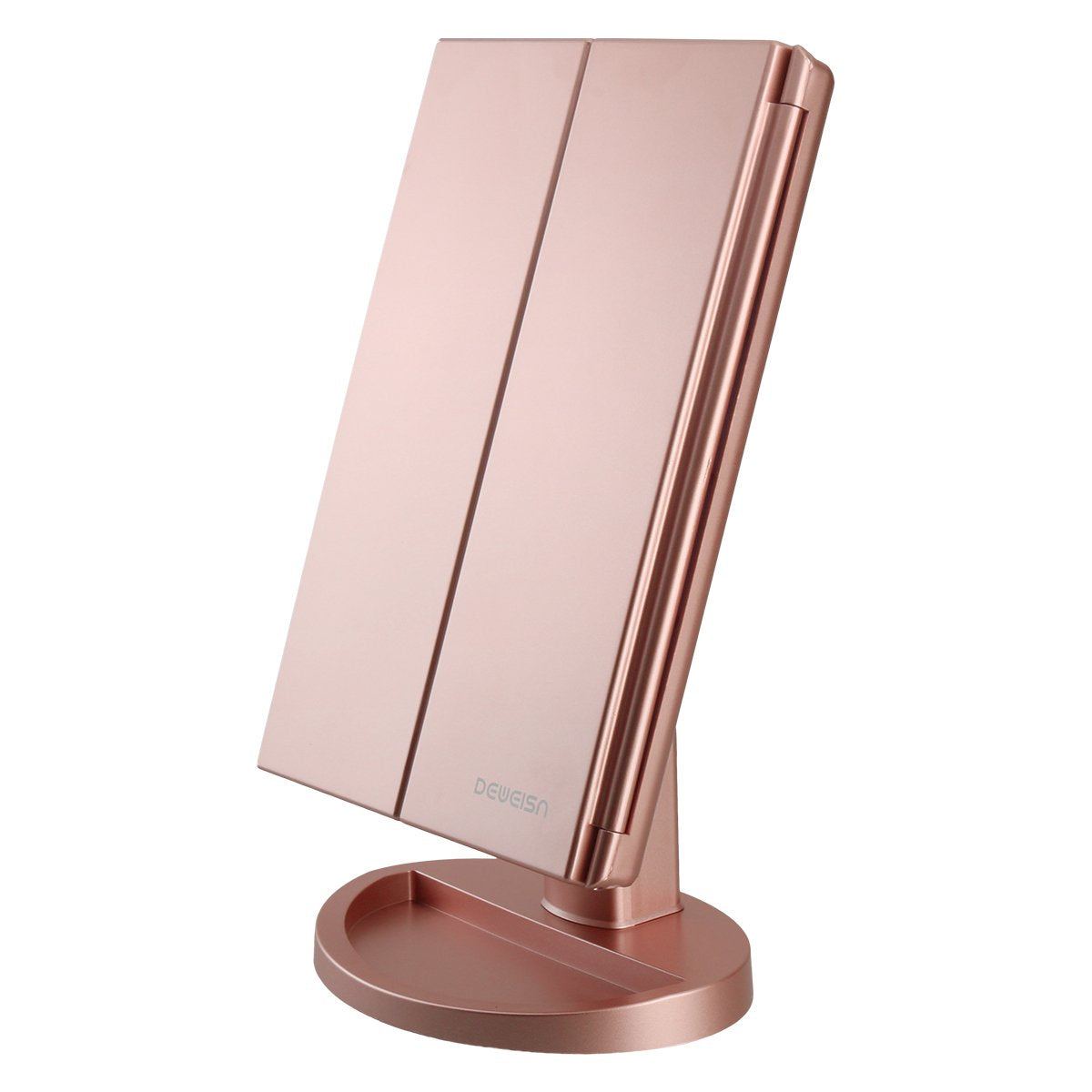 deweisn front view tri-fold mirror showing full three-panel benefit