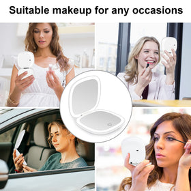 deweisn in handbag lifestyle image shows compact mirror ready for travel
