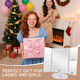 deweisn lifestyle vanity setup mirror on table offering bright, portable grooming