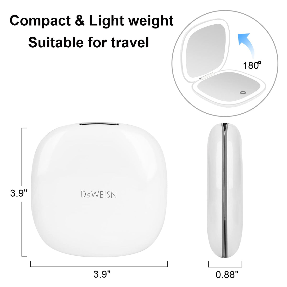 deweisn opened double sided mirror displays 1X and 10X views for precision