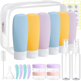 DEWSENSI front view of full pouch showing organized travel kit and convenience