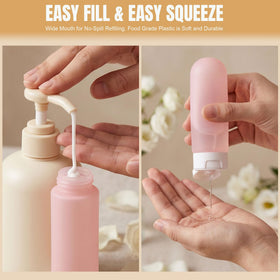 DEWSENSI small jars with spoons neatly arranged for creams, simplifies portioning on trips