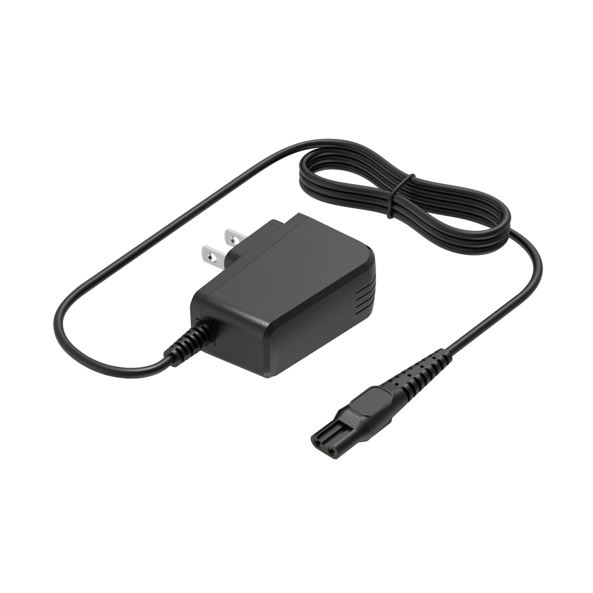 Dexpt 15V charger front view showing compact adapter and plug, reliable charging