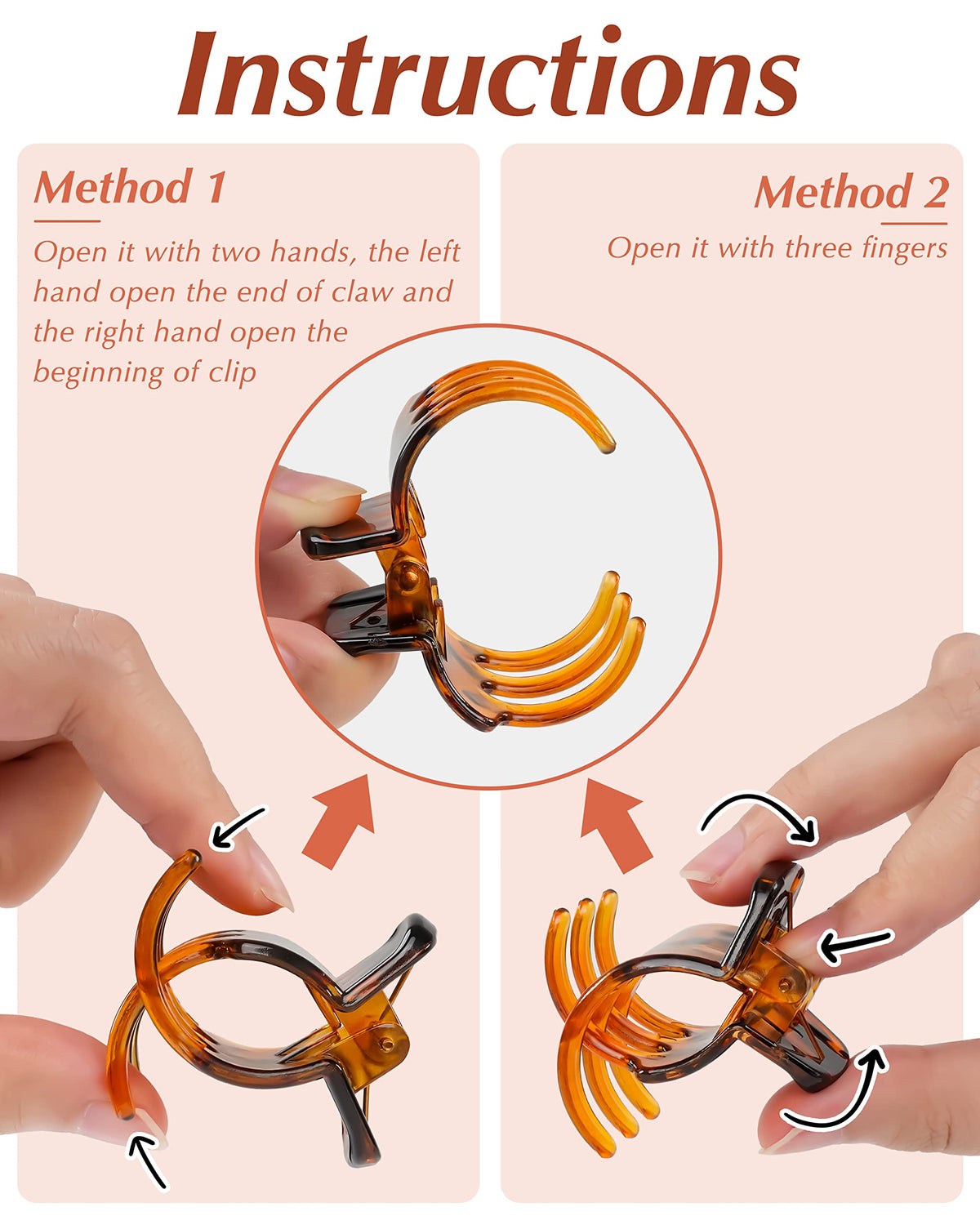 DF DUALFERV clip securing half-up hairstyle for quick everyday hold