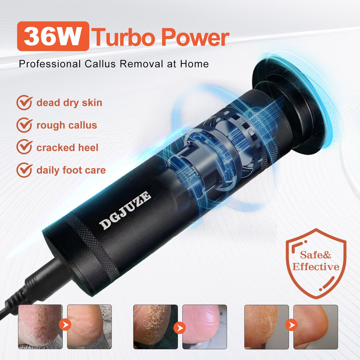 DGJUZE PowerPro metal body close-up for durable long-lasting performance