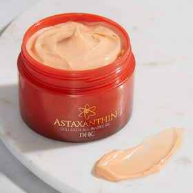 DHC ingredients display with astaxanthin and collagen highlighting antioxidant benefit