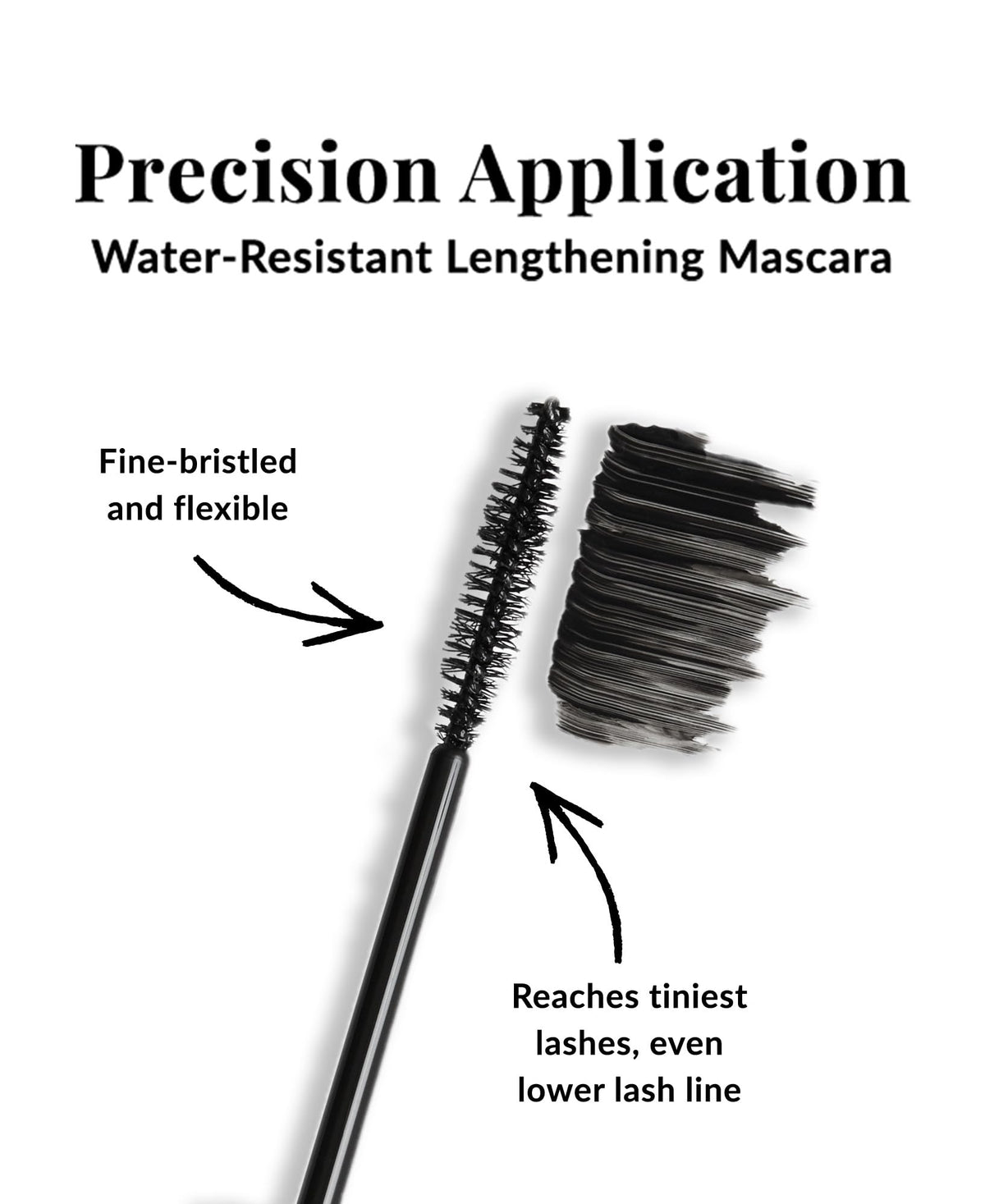 DHC tubing film on lashes close detail showing length and no clumps