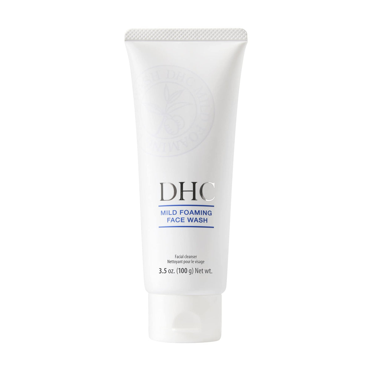 DHC front tube showing product branding and compact travel size benefit