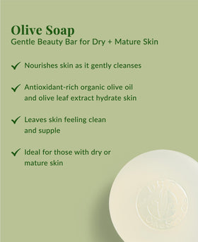 DHC olive soap close-up of bar texture highlighting nourishing formula