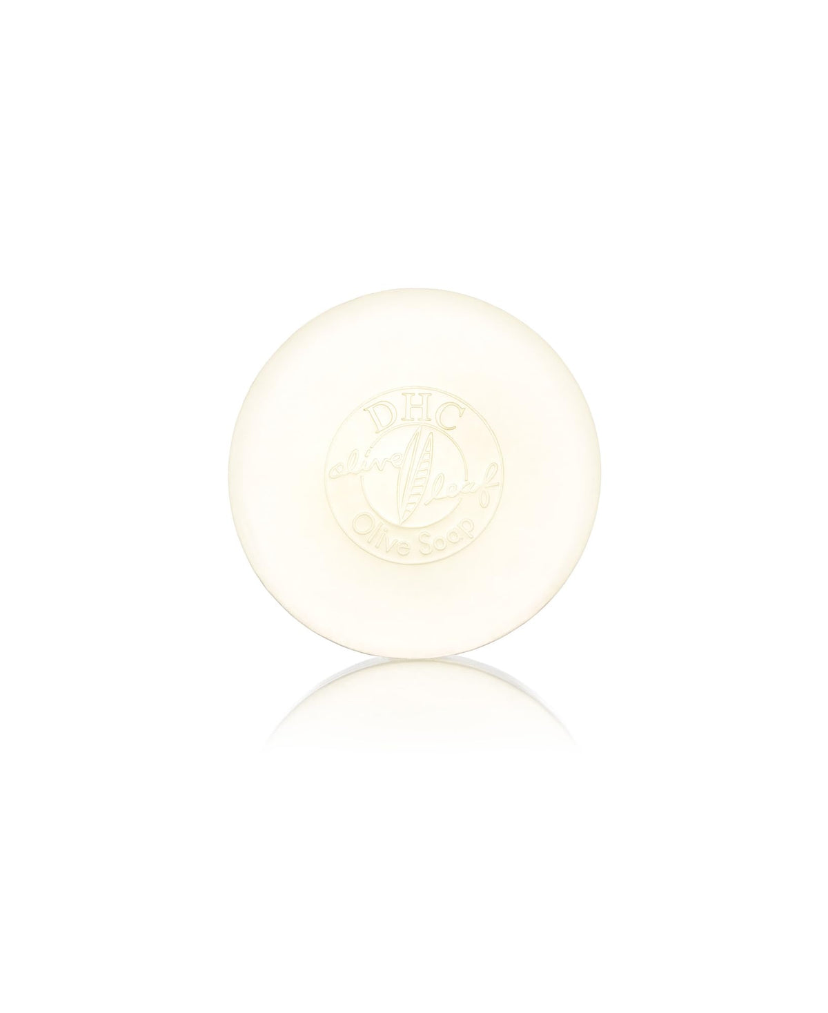 DHC olive soap front packaging showing brand and moisturizing benefit