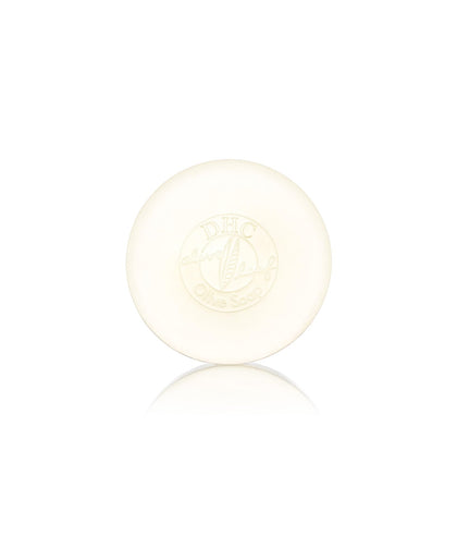 DHC olive soap front packaging showing brand and moisturizing benefit