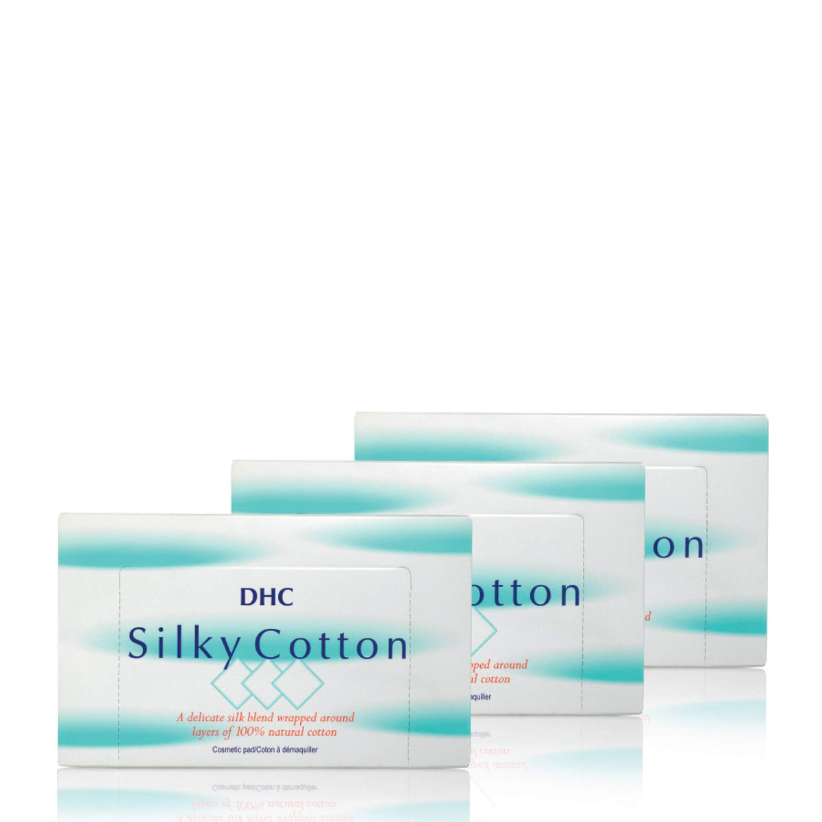 DHC silky cotton front-packaging shows pad pack, gentle lint-free use