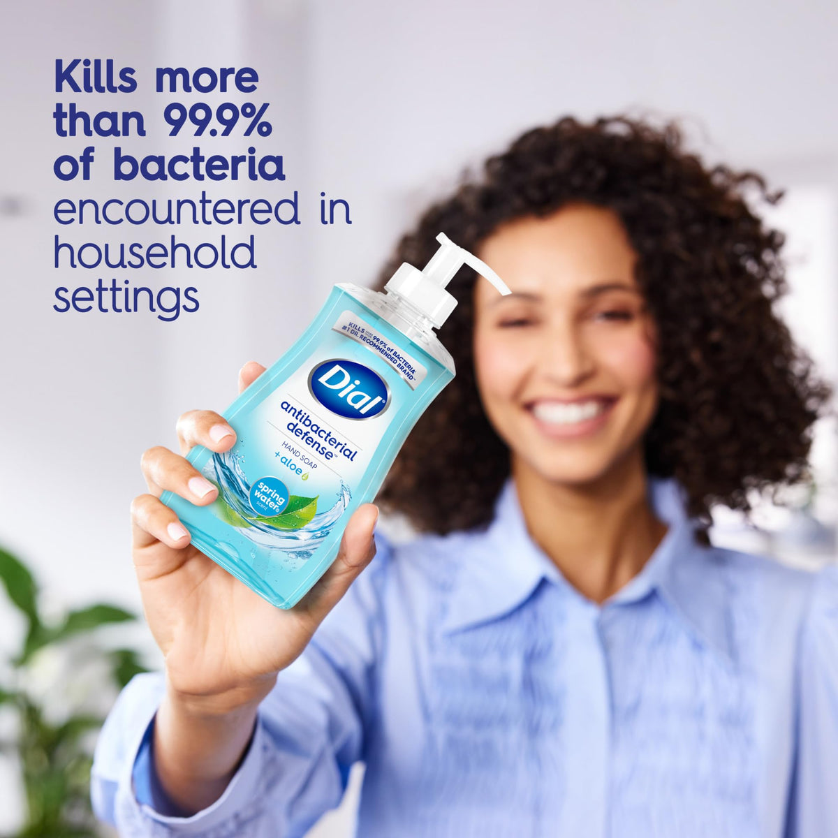 Dial 52 fl oz refill being poured into dispenser to save time and reduce waste