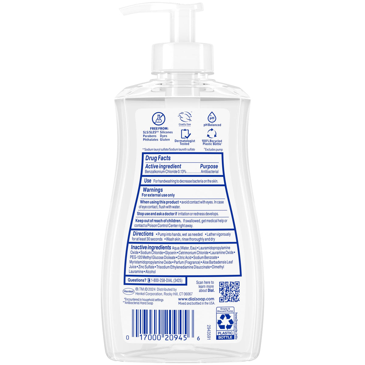 Dial bottle on bathroom sink promoting everyday hand hygiene
