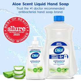 Dial close-up of rich lather highlighting moisturizing aloe
