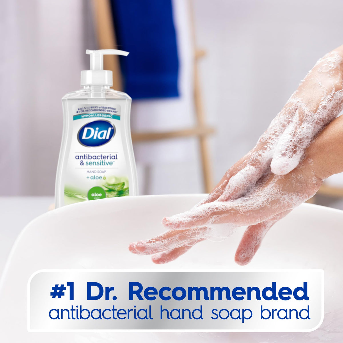 Dial ingredient label showing dermatologist-tested and vegan formula