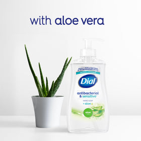 Dial bottle on kitchen sink removing food residue and bacteria