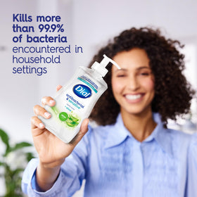 Dial pump dispensing soap for easy use and consistent dosing