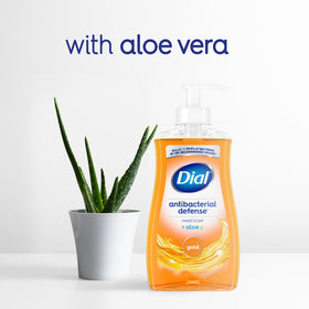 Dial bottle on bathroom counter for family-friendly handwashing