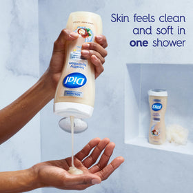 Dial close-up of creamy lather texture for moisturizing effect