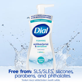 Dial bottle label detail showing ingredients and dermatologist-tested benefit