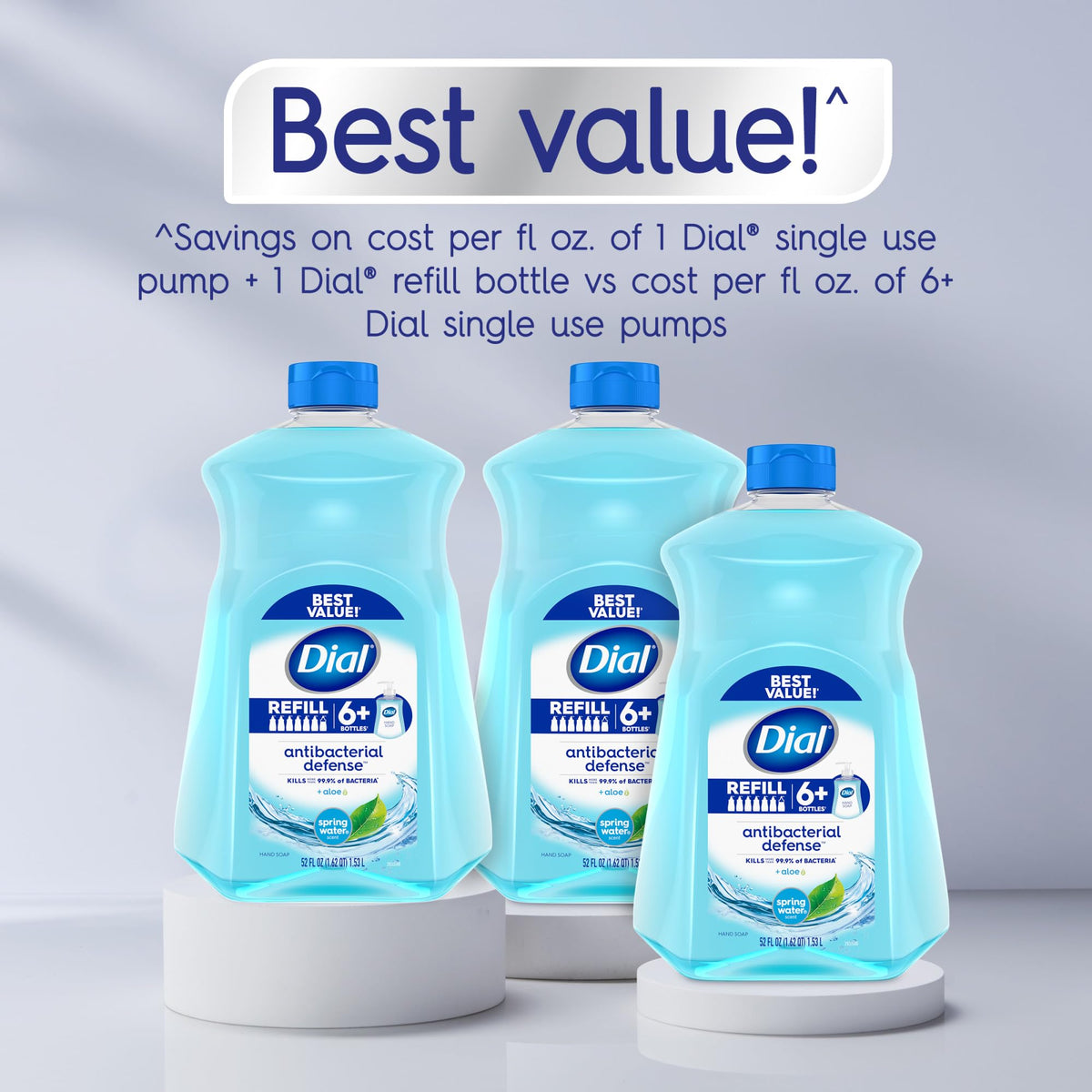 Detailed view of Dial product label highlighting ingredients and dermatologist-tested claim