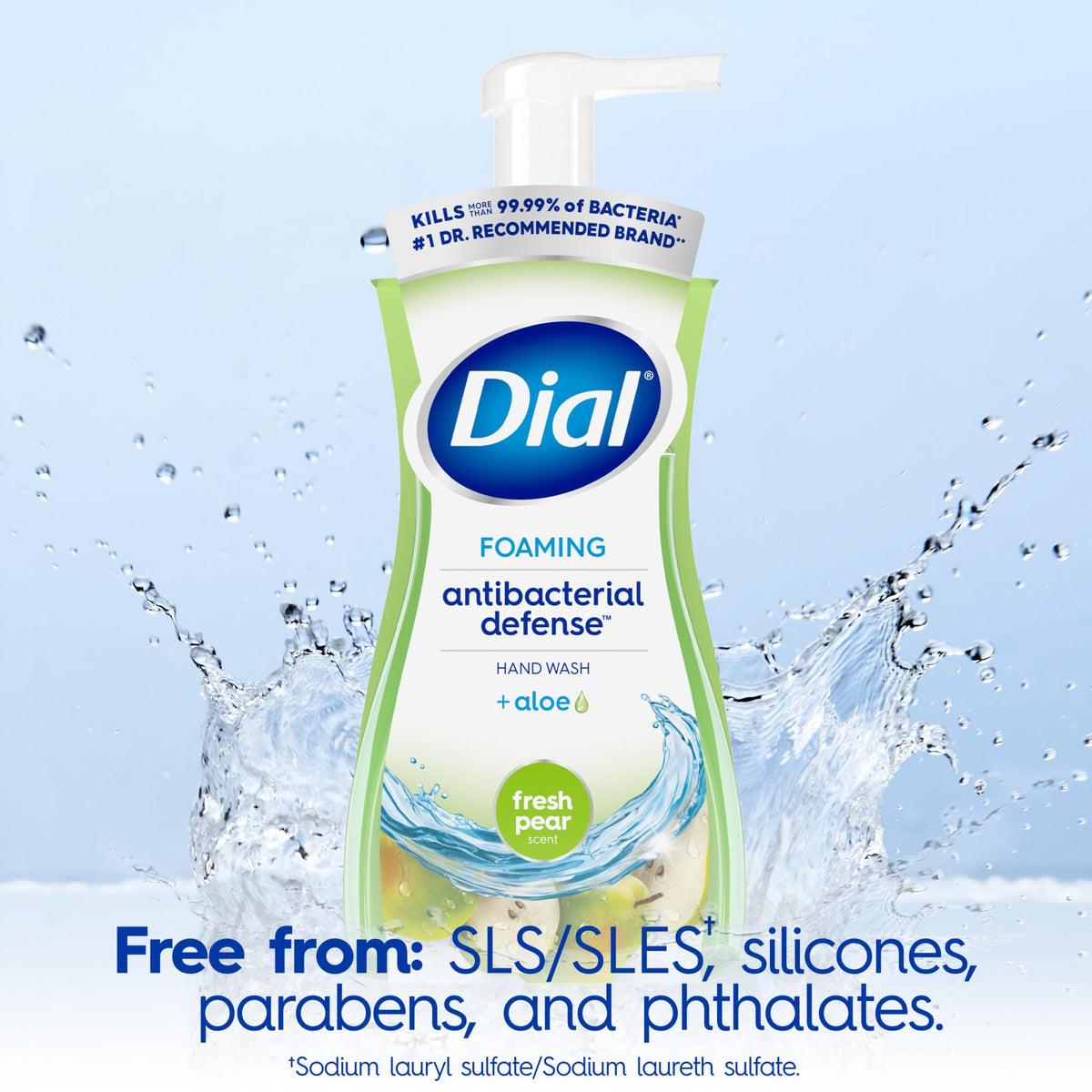 Dial bottle label showing ingredients and Leaping Bunny certification for ethical choice