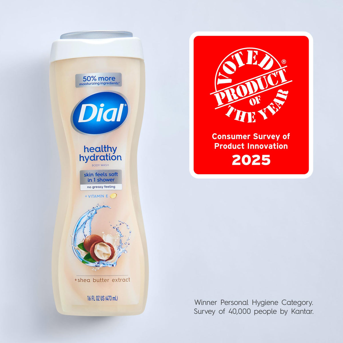 Dial bottle recyclable plastic label highlighting sustainable packaging