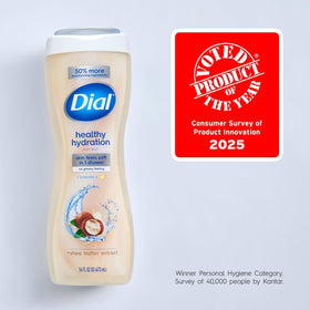 Dial bottle recyclable plastic label highlighting sustainable packaging